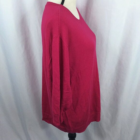 Leith Sweater Womens Size Medium Wool Blend Crew Neck 3/4 Sleeve Nordstrom - Picture 2 of 7